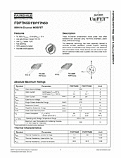 DataSheet FDPF7N50 pdf